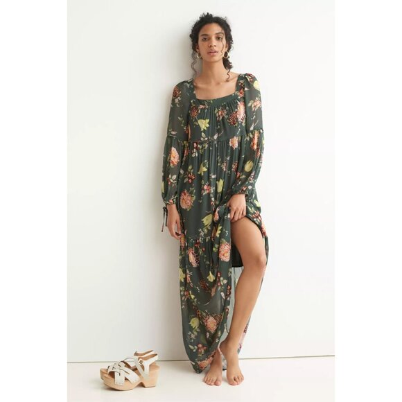 Anthropologie Dresses & Skirts -  Anthropologie Tiered Evelin Floral Maxi Dress Size Small